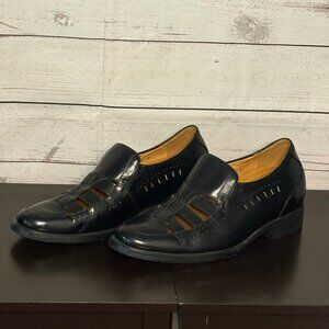 Toto Mens Black Dress Shoe with Cut Out Detail US10